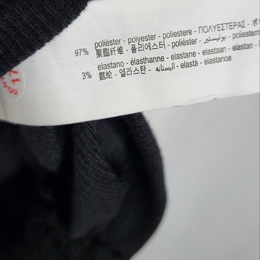 ZARA ruched ribbed short sleeve crop top black NWT y2k - Picture 7 of 7